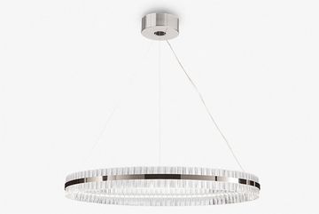 replica Saturno LED 2 rings  chrome Pendant by Baroncelli
