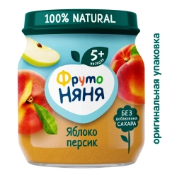 Фрутоняня пюре фрук Ябл-персик 100г с 5 месяцев