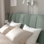 Каркас кровати мягкий с матрасом - IKEA TÄLLÅSEN/TALLASEN, 200х160 см, светло-зеленый, ТЭЛЛАСОН ИКЕА