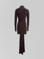 Платье Fashion укороченное однотонное с асимметричными завязками