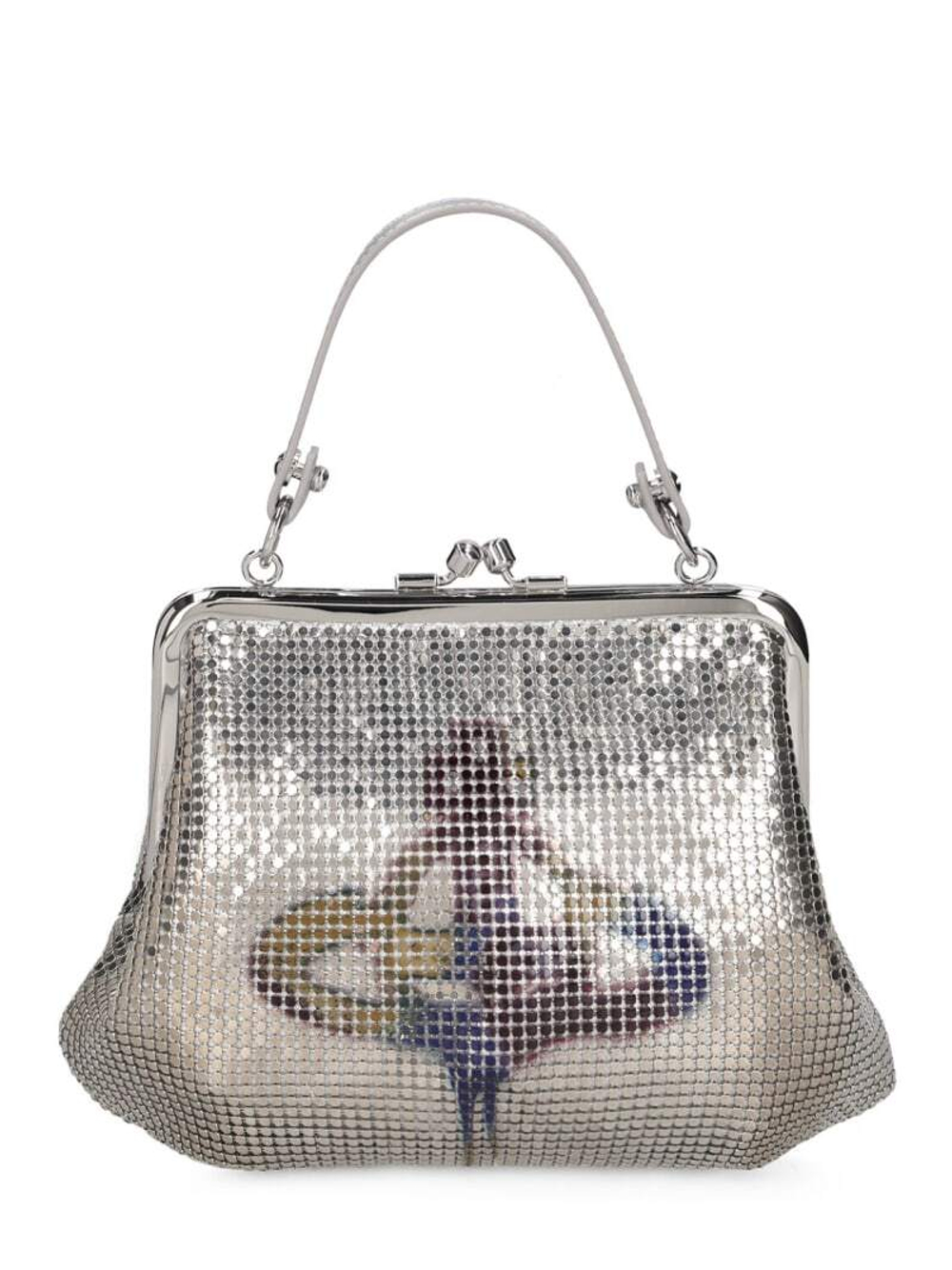 VIVIENNE WESTWOOD | Granny Frame metallic top handle bag