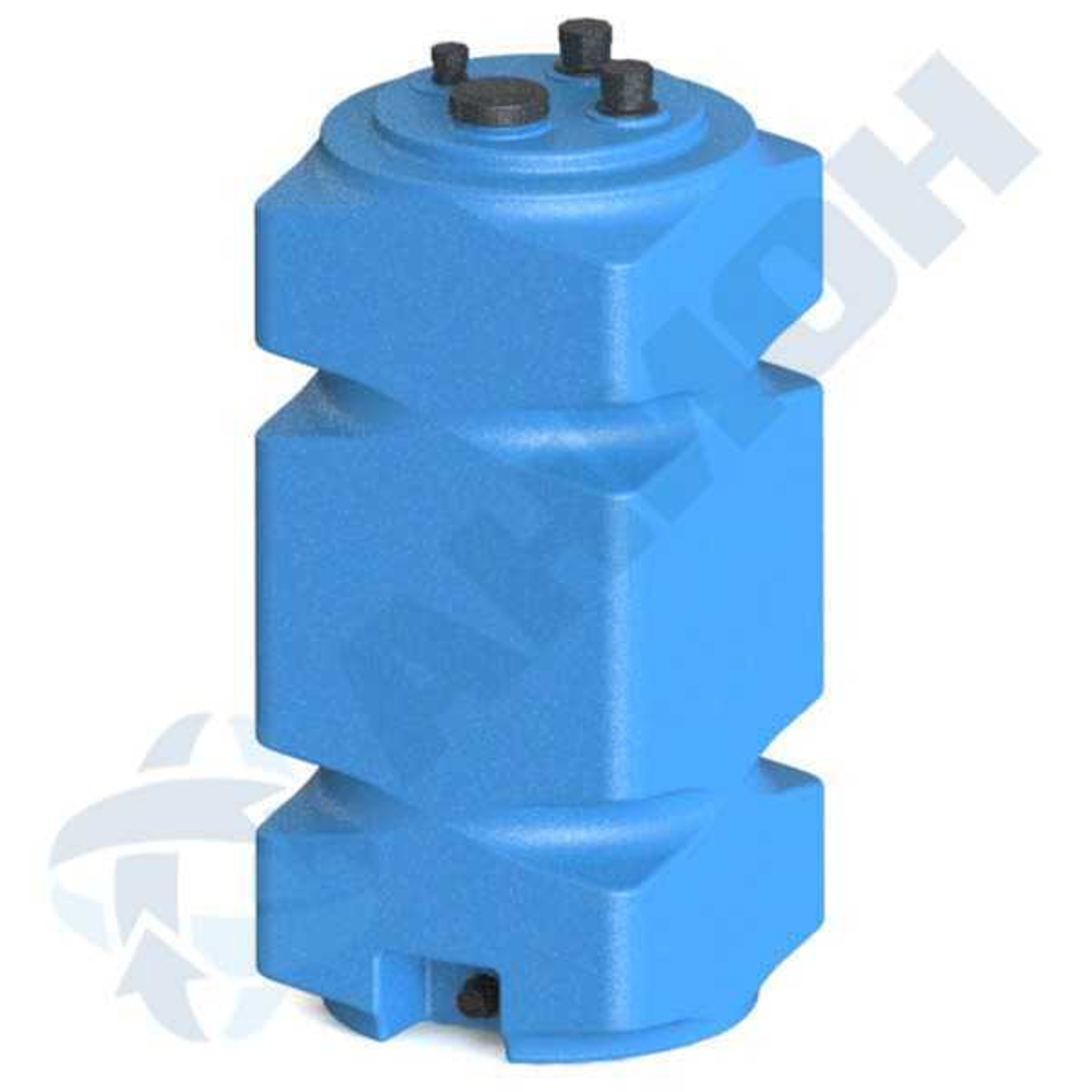 Емкость прямоугольная вертикальная для дизельного топлива со сливом Анион 250 л. вертикальная (515x525x1200см;синий) - арт.559433