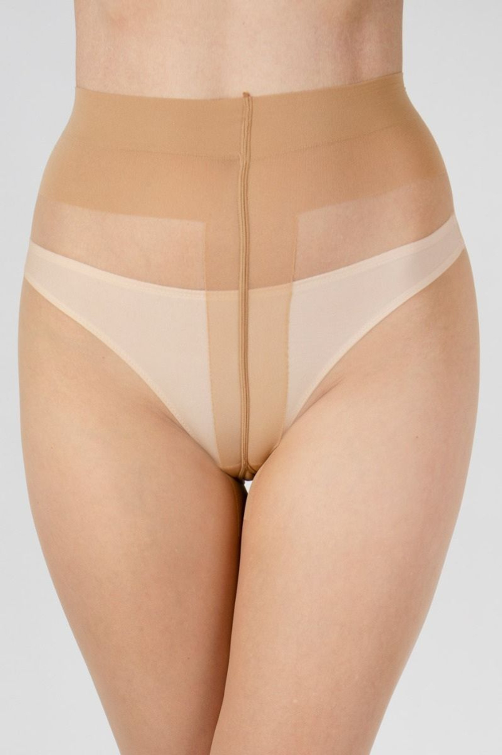 Тонкие матовые колготки (Размер: M) (Цвет: телесный)