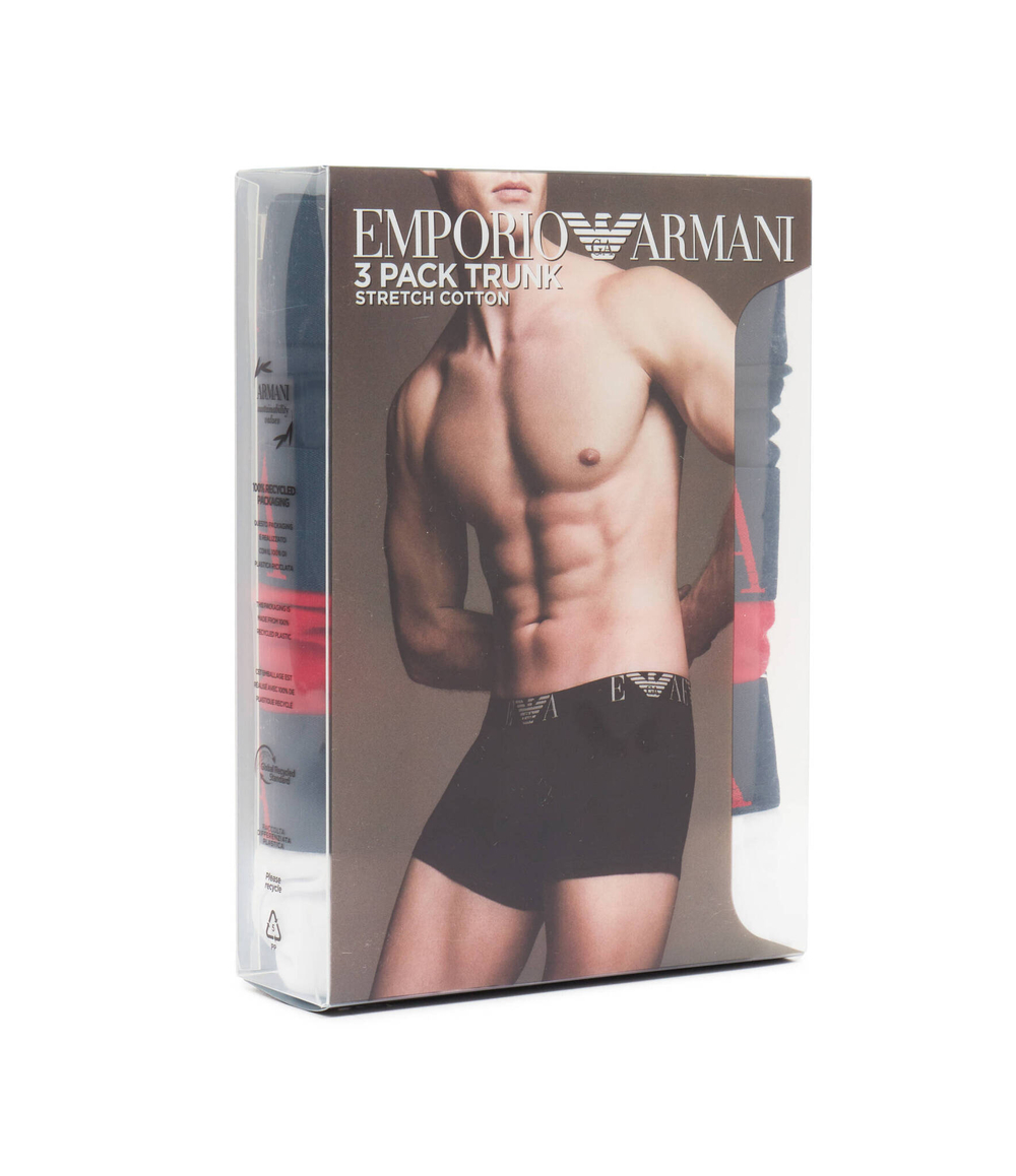 Трусики-боксеры 3шт. Emporio Armani - разноцветная(111357 4F715)