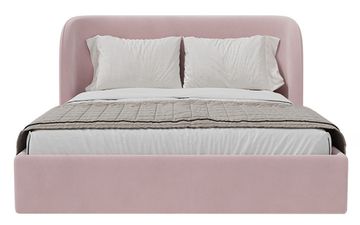 Кровать двуспальная Classic 160 см (розовый, велюр)