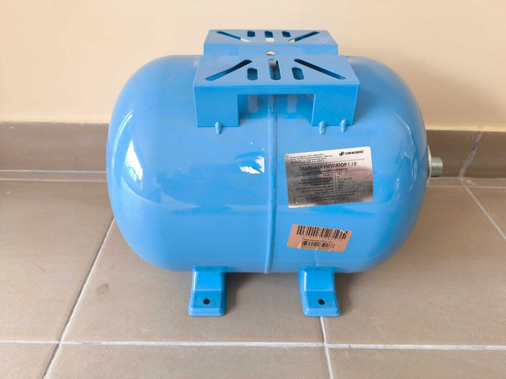 Гидроаккумулятор для насосов ДЖИЛЕКС 18 л (горизонтальный)