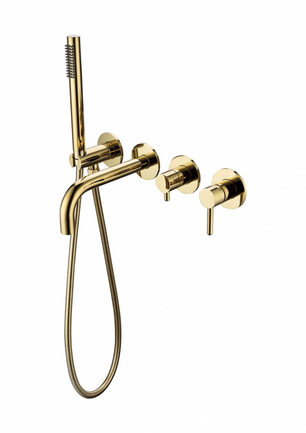 Смеситель для ванны с ручным душем Grocenberg GB5070GO Золото