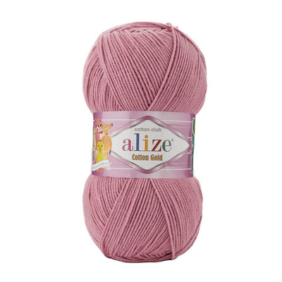 Пряжа Alize (Ализе) Cotton Gold / уп.5 мот. по 100 г, 330м, 676 роза ностальгия