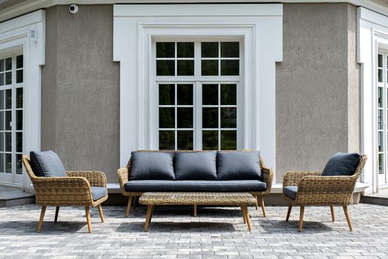 "Прованс" лаунж-зона плетеная из искусственного ротанга, цвет соломенный