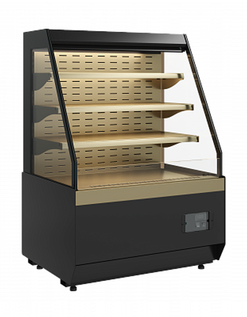 Кондитерская витрина Carboma KC70 VM 0,9-2 STANDARD открытая, горка СКОШЕННАЯ БОКОВИНА (версия 2.0) (9005-0109) (Cube 2)