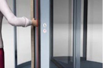 Вертикальный бампер безопасности (NO) для карусельных дверей