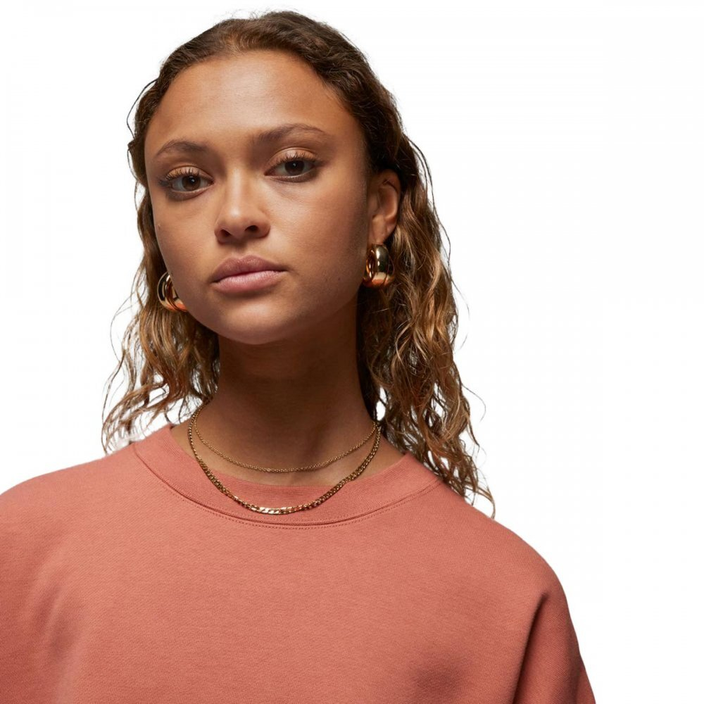 Баскетбольная женская толстовка Jordan Flight Fleece Orange Sweatshirt