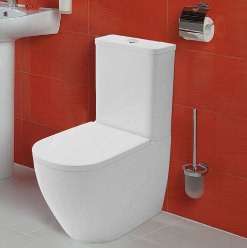 Унитаз-компакт безободковый Azario Renda AZ-8693 с крышкой-сиденьем микролифт, белый