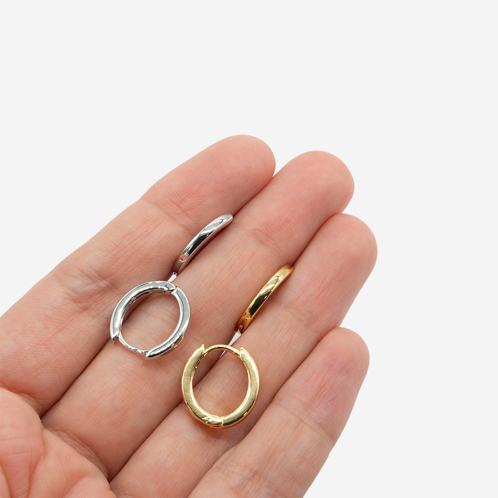 Швензы-овалы, 15*13.8мм, позолота