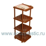 Полка в прихожую МАЛАЯ УНИВЕРСАЛ (4 секции) Коричневый 0,807,307х0,31м (комплект 4 шт)