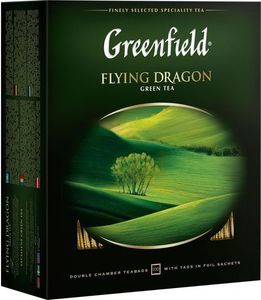 ЧАЙ ЗЕЛЕНЫЙ FLYING DRAGON 100ШТх2ГР GREENFIELD