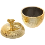 Шкатулка керамическая «GOLD Podarok», яблочко, цвет золото, 9*7*4см (в инд. коробке)