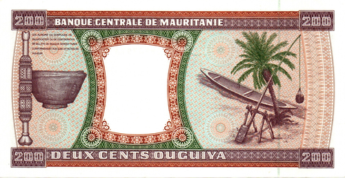 Банкнота Мавритиния 200 угий 2001 год - UNC