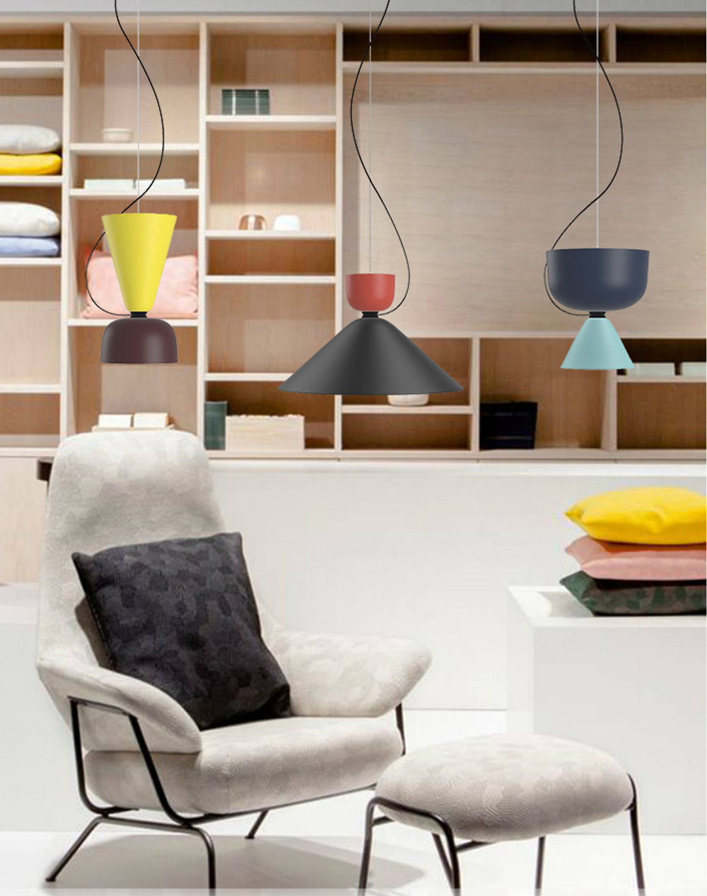 Pendant design lamp Alphabeta by Hem (D)