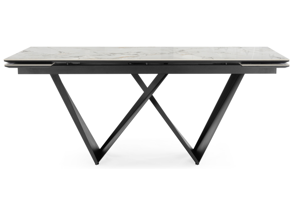 Керамический стол Woodville Бор 180(240)x90 cold jade, черный