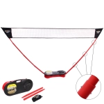 Сетка складная для игры в бадминтон, 300*150 см, красный-черный