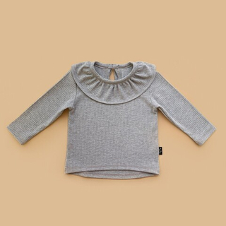 Лонг в рубчик с оборкой