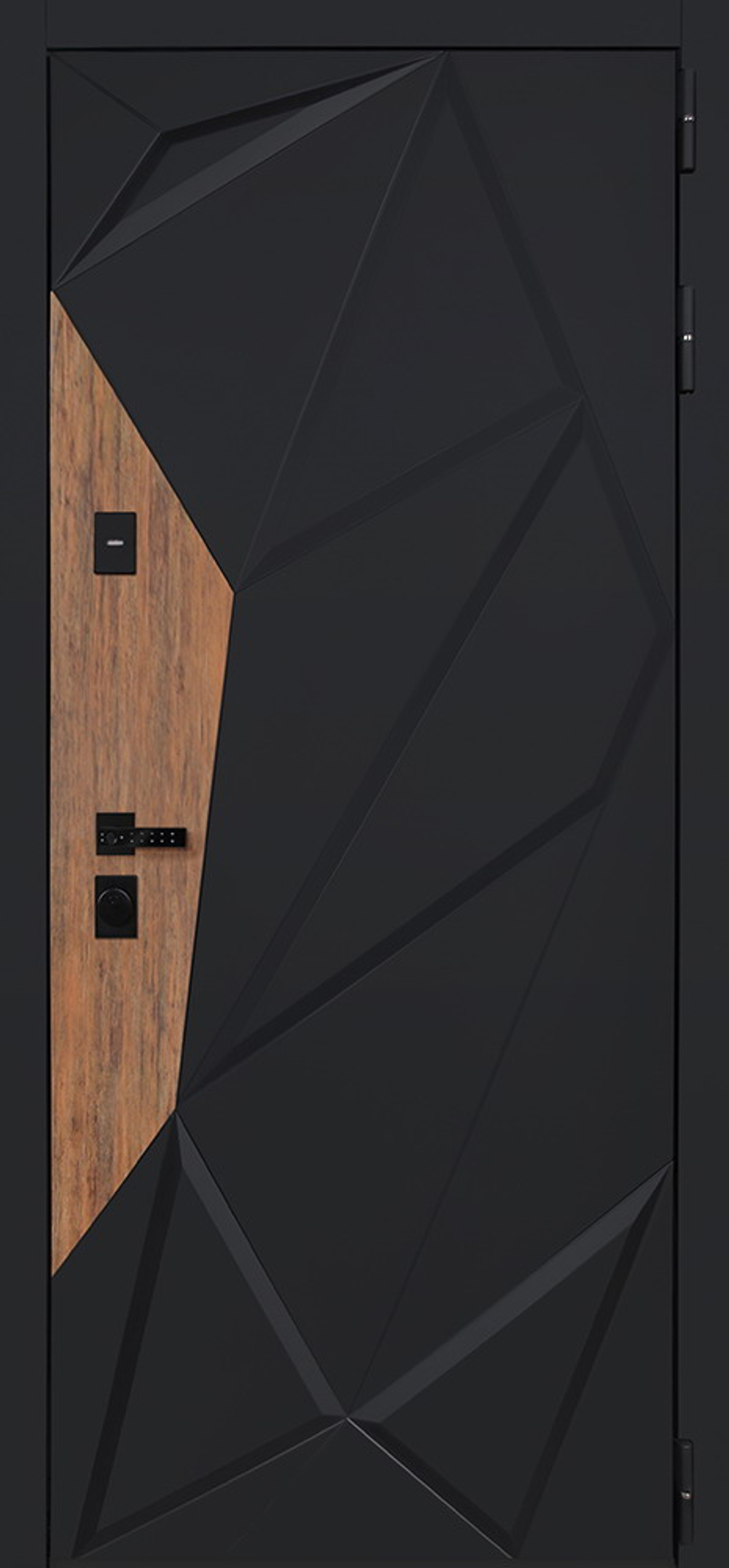 Стальная дверь "Макс 3D" с зеркалом (умная дверная ручка). Заказная модель.