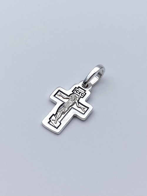 Крест из серебра/С подвижным ухом/Ангел-Хранитель