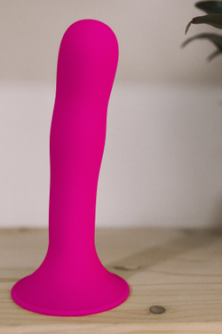 Дилдо на присоске с двойной плотностью Hitsens S04 Pink ADRIEN LASTIC DILDO DUAL DENSITY