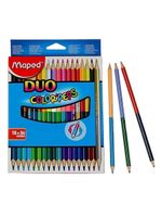 Карандаши двусторонние MAPED (Франция) "Color'Peps Duo", 18 штук, 36 цветов, трехгранные, 829601