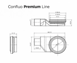 Душевой трап PESTAN Confluo Premium Line 850 матовый хром