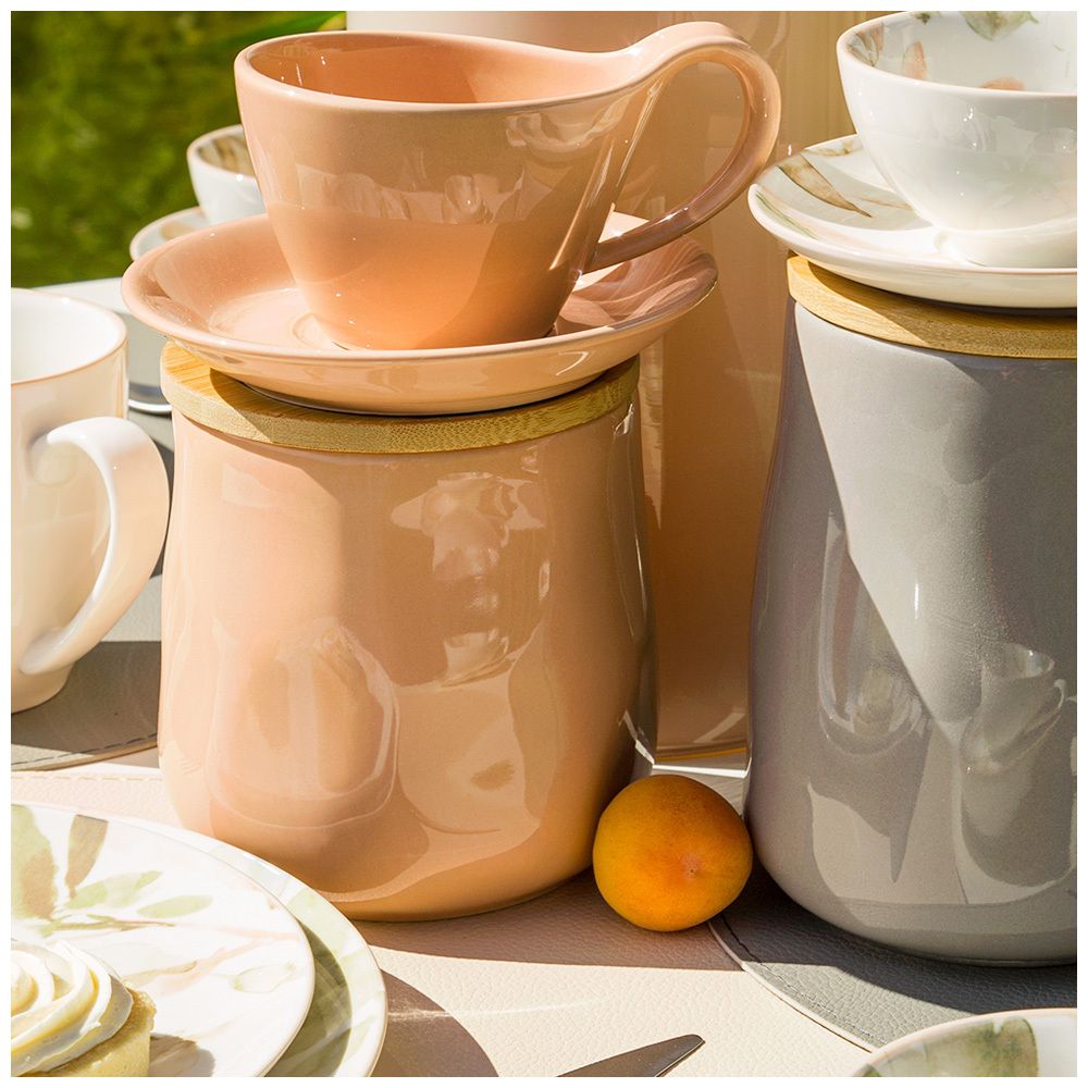 БАНКА ДЛЯ СЫПУЧИХ BRONCO "MEADOW" 15*12 СМ 1400 МЛ ПУДРОВАЯ (КОР=8ШТ.)