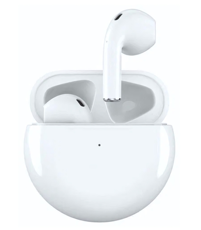 Bluetooth - гарнитура Pro 6, TWS вкладыши, BT5.0, 30/200mAh White