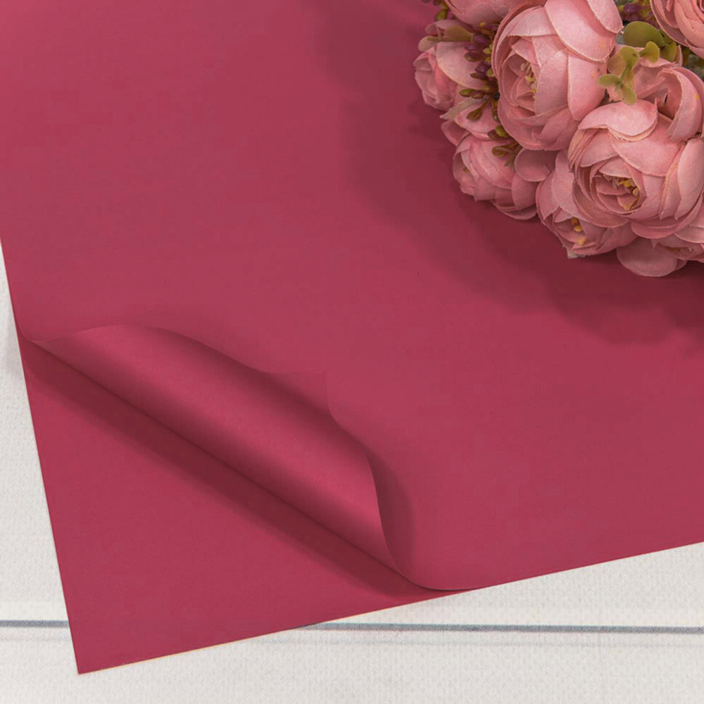 Пленка В листах 20 шт 60 х 60 см "Корейская" (Вишневый)