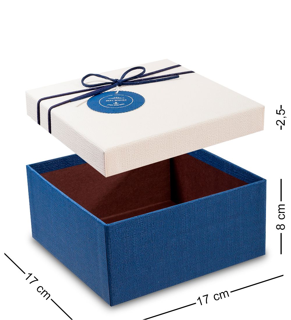 WF-31-B Набор коробок из 3шт «Прямоугольник» цв.син./бел.