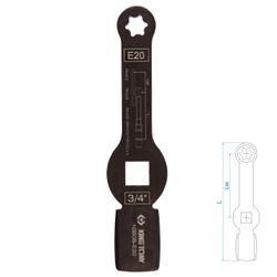 KING TONY (10B0B-E20) Ключ для тормозных суппортов грузовых автомобилей E20, 3/4", ударный