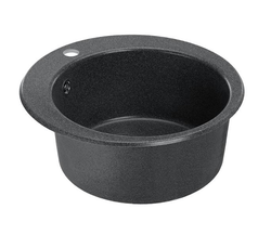 Кухонная Мойка Иверия Круглая 480 мм. Графит (аналог черн) NEW