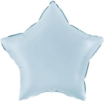 К 18'' Звезда Голубой Сатин