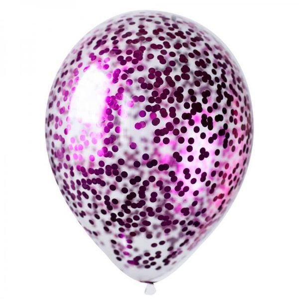 Шар с конфетти фуксия