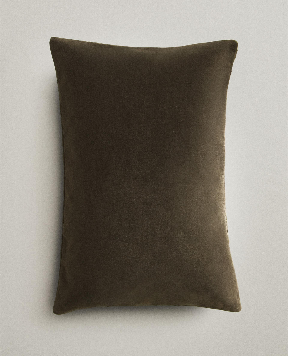 Zara Home наволочка декоративная из хлопка, хаки, 40x60 см