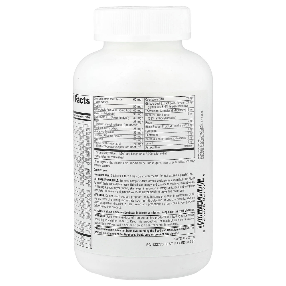 Source Naturals, Life Force® Multi, мультивитаминный комплекс, 120 таблеток