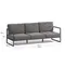 Comova Уличный 3-х местный диван темно-серый с черным алюминиевым каркасом 222 см
