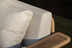 "Мальдивы" лаунж-зона из искусственного ротанга, цвет соломенный