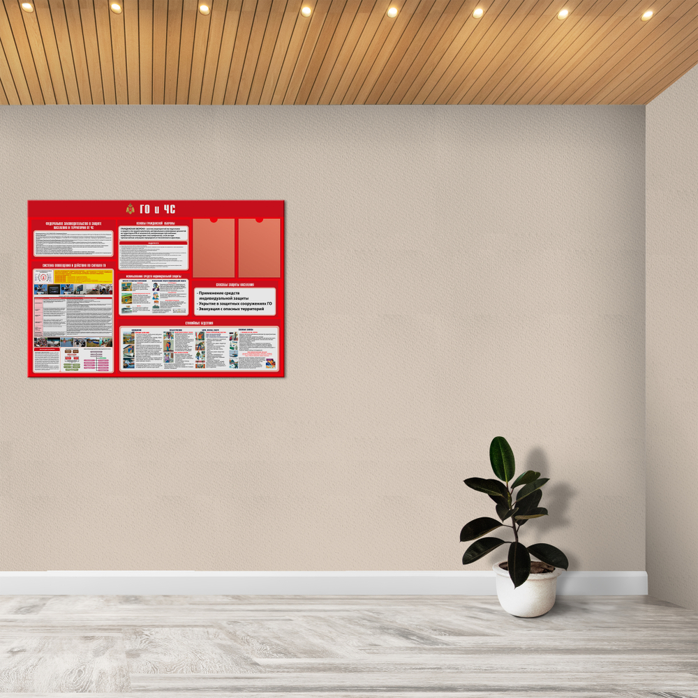 Стенд ГО и ЧС с карманами А4 150000757