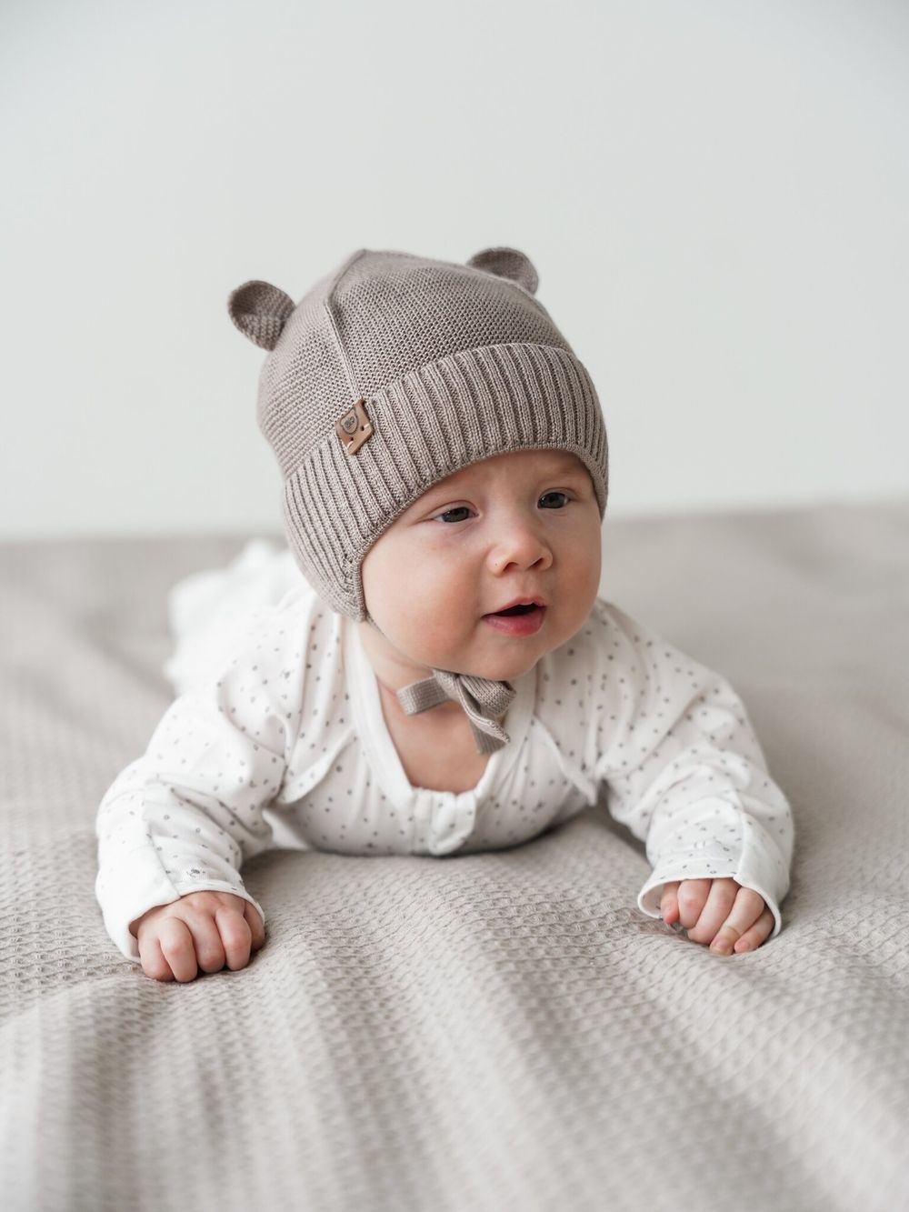 Шапка хлопковая на подкладе "Кокос" 0+