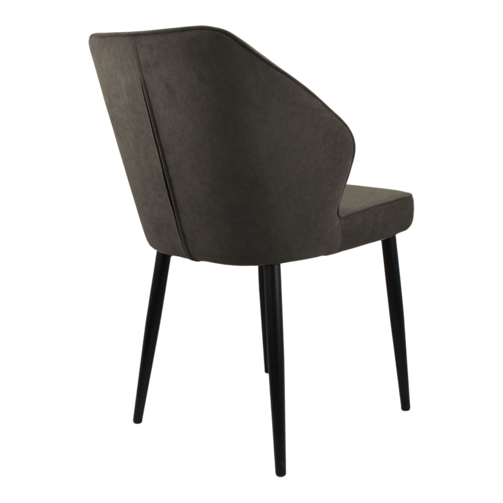 Стул "Берг" (арт. 323), велюр Бренди В29 коричневый, ножки круглые черные