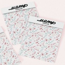 Ткань оксфорд 210 простые цветочки