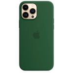 Силиконовый чехол с поддержкой MagSafe Apple Silicone Case для iPhone 13 Pro Max, Clover (Зеленый клевер)