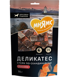 Мнямс Лакомство для собак "Стейк по-скандинавски" 75гр.