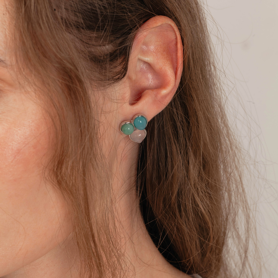 Серьги Possebon Azul, Q.Rose, Q.Verde A0292.20.7.17 S